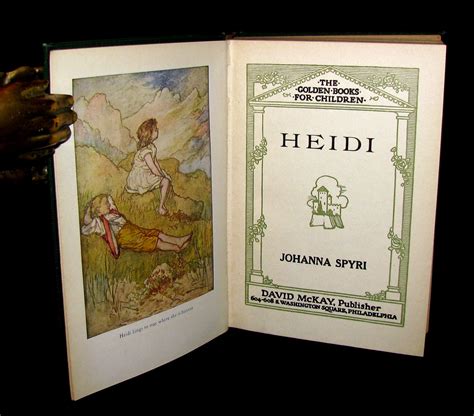 1922 Rare Book Heidi By Johanna Spyri Illustrated Mflibra Antique Books