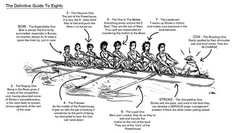 In An 8 The Guide To What Each Seat Does And Says Rowing Rowing