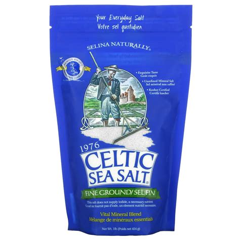Celtic Sea Salt Fine Ground Vital Mineral Blend 1 Lb Pack Of 3