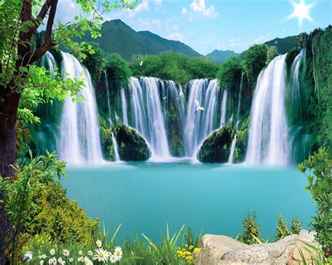 Waterfall Landscape Wallpapers Top Free Waterfall Landscape