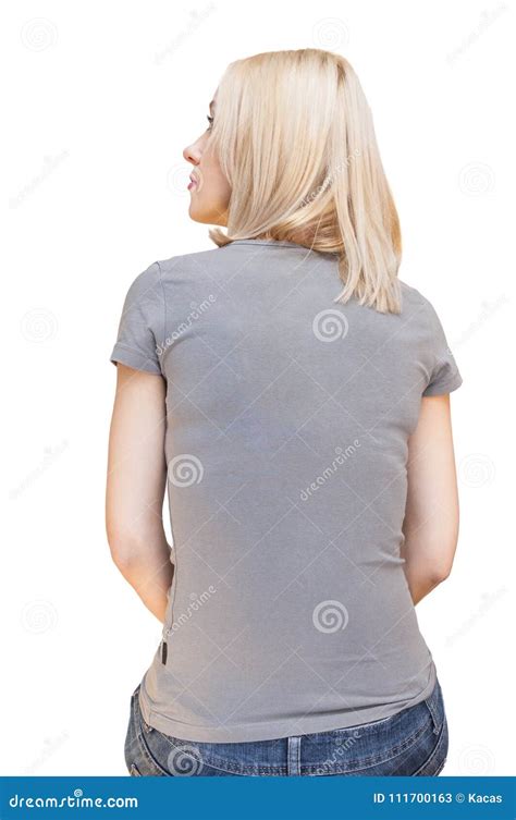 Back Portrait Of Woman Looking Left Stock Image Image Of Females