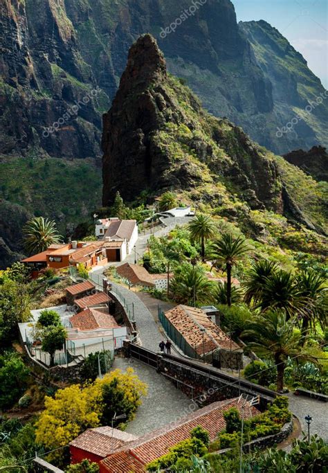 Beautiful Mountain Village Masca Tenerife Landscape Tenerife Stock
