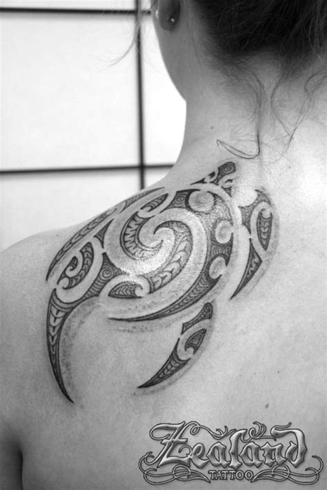 Turtle Kiwiana Maori Shoulder Tattoo Zealand Tattoo