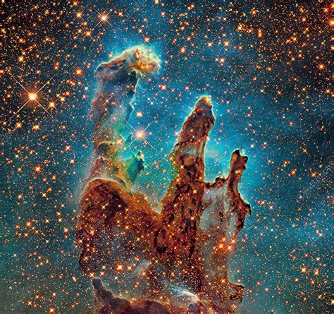 Eagle Nebulas Pillars Of Creation Composite Image These Towering