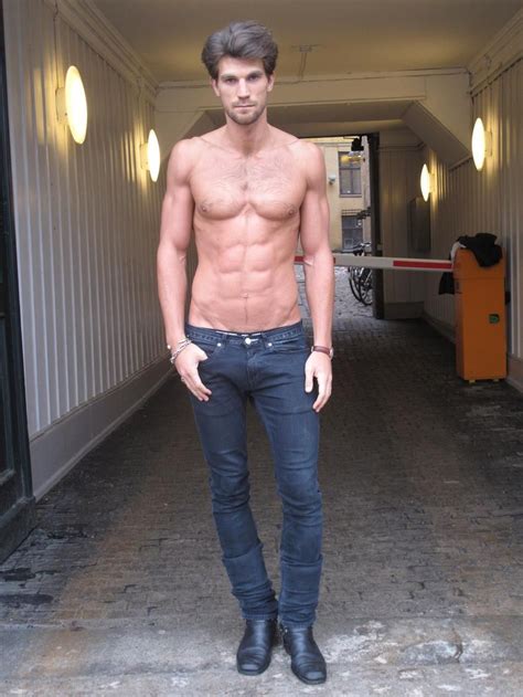 Henrik Fallenius Mens Jeans Male Models Swimwear
