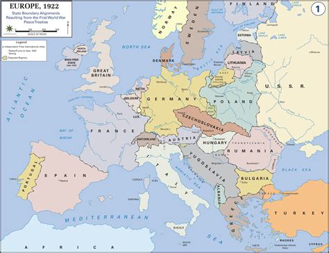 Map Of Europe 1914 1918