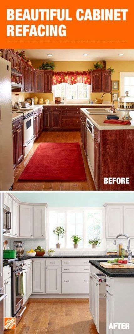 Simply put, cabinet refacing means that you replace the front of your cabinets and/or drawers to update the overall look of your kitchen or bathroom. 52+ Ideas diy kitchen cabinets reface bathroom #kitchen # ...