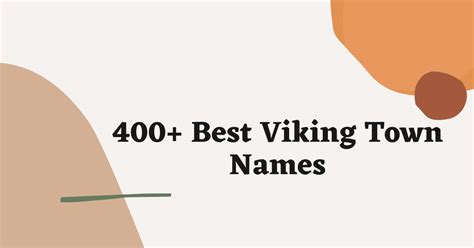 400 Best Viking Town Names That You Will Like