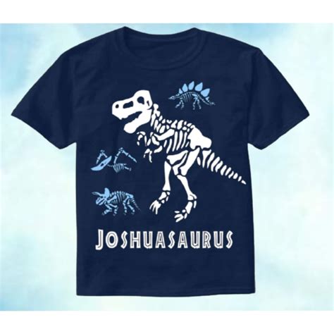 Camiseta Dino Camiseta De Dinosaurio Personalizada Etsy