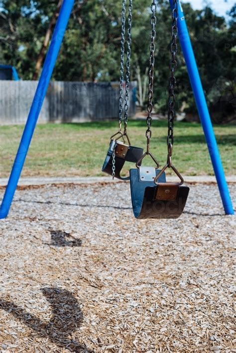 Image Of Empty Chain Swing In The Playground In Park Austockphoto