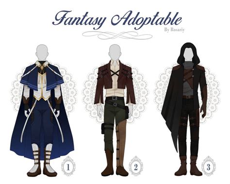 Open 13 Adoptable Fantasy Outfit 35 By Rosariy On Deviantart