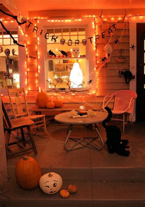 I Like The Orange Lights Fall Halloween Decor Halloween Living Room