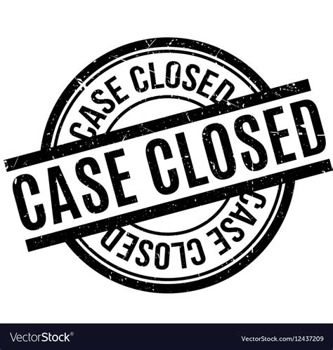 Case Closed Rubber Stamp Royalty Free Vector Image