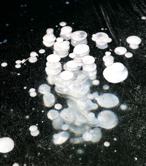 Frozen Lake Creates Unique Ice Bubbles Cn