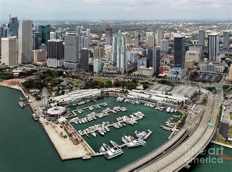 Bayside Marketplace And Miamarina At Bayside In Miami Aerial Vie