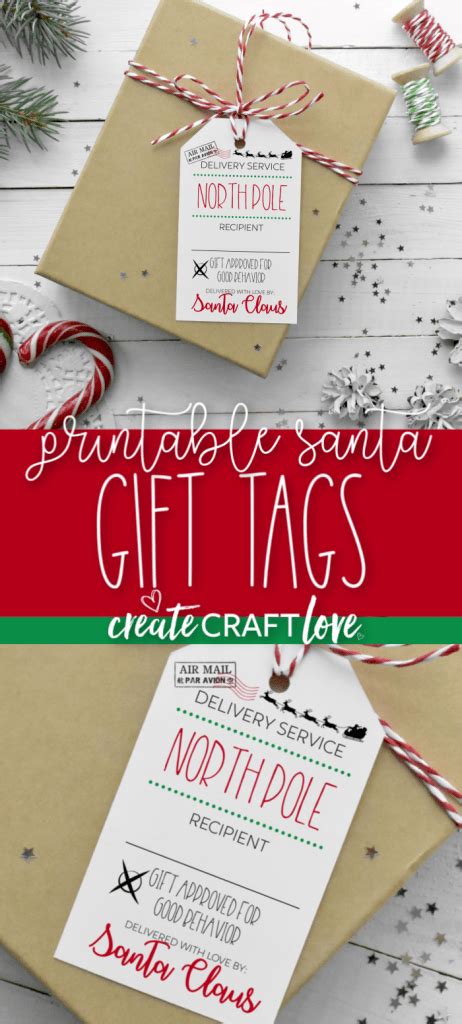 Printable Santa Gift Tags Fun Christmas Gift Idea