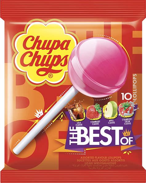 Chupa Chups The Best Of Cola Milky Fruit 10 Lollipop Gusti Assortiti