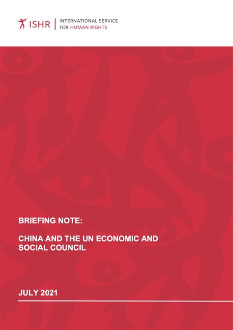 China And The Un Economic And Social Council