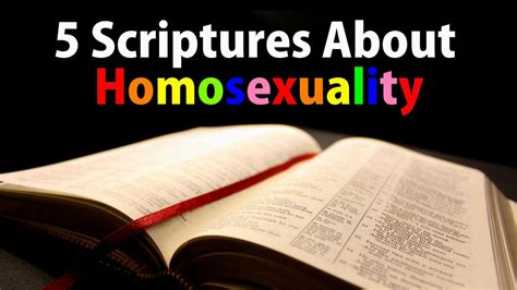 5 Scriptures About Homosexuality Does God Approve Of Gays Youtube