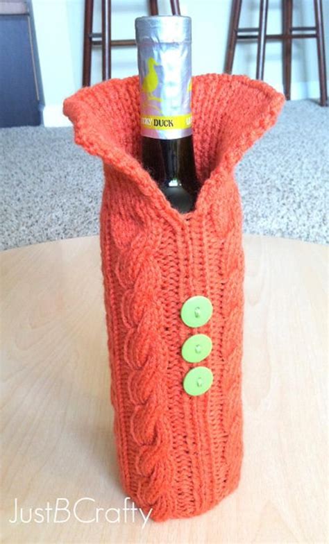 Knitting Pattern Knit Wine Bottle Sweater Pattern Wine Etsy Uk Wine Bottle Covers Bottle