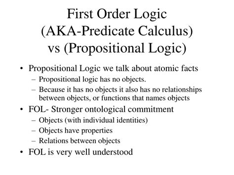 Ppt First Order Logic Powerpoint Presentation Free Download Id9415409