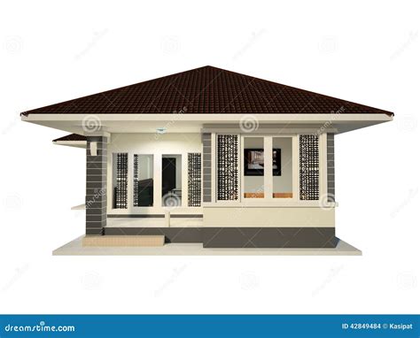 House Isolated White Background Stock Illustration Illustration Of