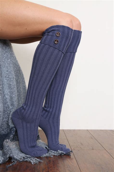 Cute Tall Boot Socks With Button Detail By Simply Noelle A Must Have