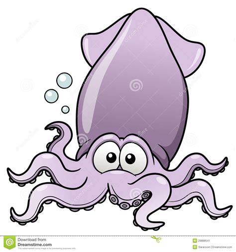 Cartoon Squid Stock Image Image 29888541