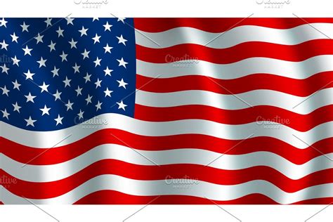 Vector Flag Of Usa American National Symbol Custom Designed