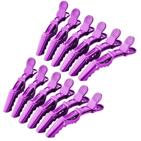 12 Pcs Purple Hair Clips Alligator Clips For Thick Hair All Hair Type