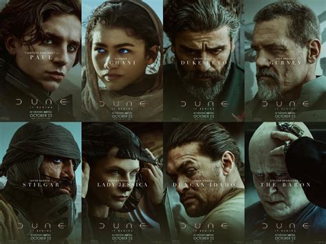 Dune 2021 Character Posters Fonts In Use