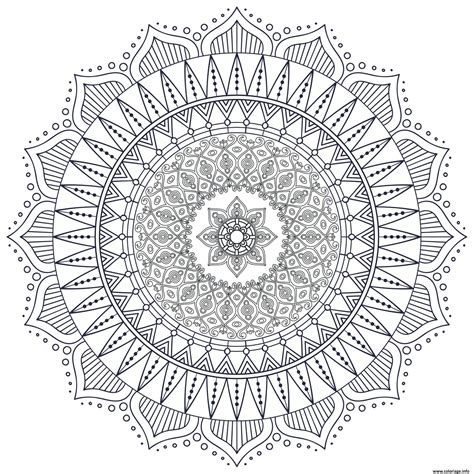 Coloriage Mandala Zen Antistress Formes Geometriques