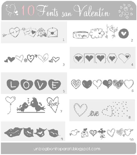 Galletas de azúcar para san valentín. Tipos de letras para San Valentin - Paperblog