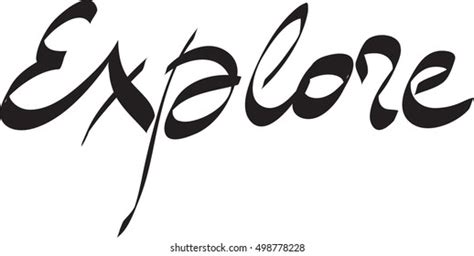 Explore Hand Written Word Isolated On Stock Vector Royalty Free
