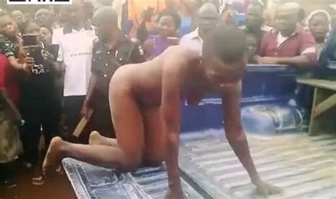 African Female Thief Stripped Naked In Supermarket Xrares Hot Sex Picture