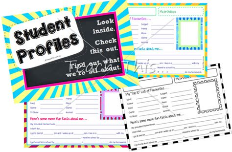 Student Profiles Printable Teacher Resources And Classroom Activities