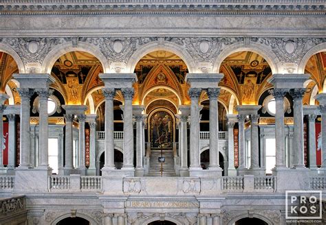 Library Of Congress Great Hall Balcony Architectural Photo Prokos