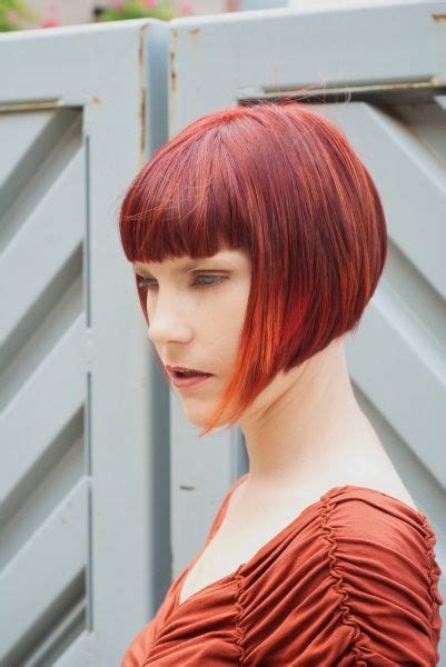 Red Bob With Cool Bangs Trendy Bob Hairstyles Wild Hair Color Bob