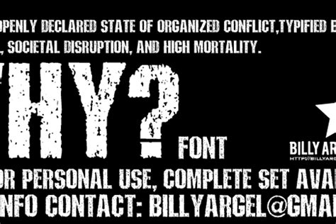 WHY Font Billy Argel Fonts FontSpace