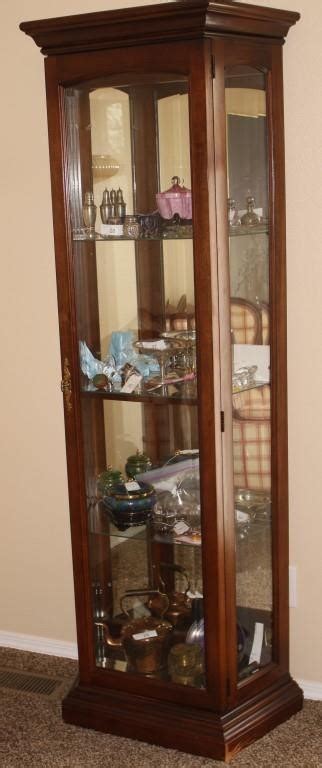 | skip to page navigation. American of Martinsville Cherry Wood Curio Cabinet | Idaho ...