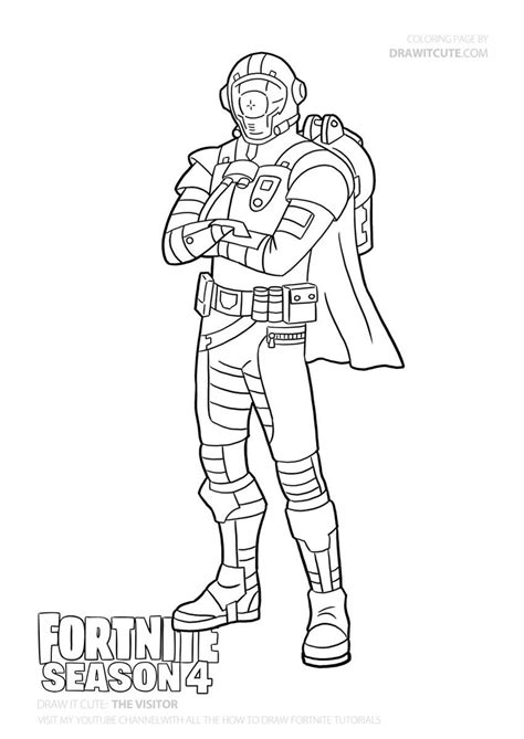 Visitor #fortnite #coloringpages #fanart #howtodraw | Superhero