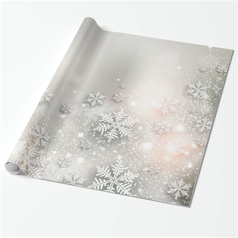 Christmas Holiday Elegant Snowflake Wrapping Paper