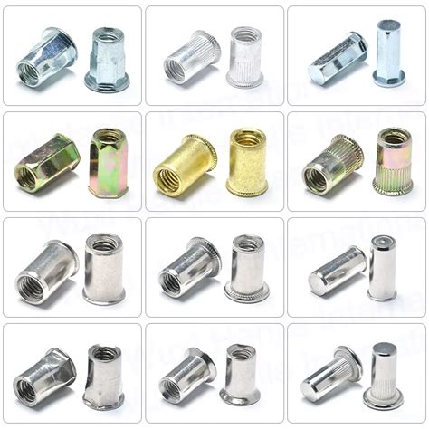 Csk Flat Reduced Head Hex Stainless Steel Blind Rivet Nuts With Open And Close End Buy Nut