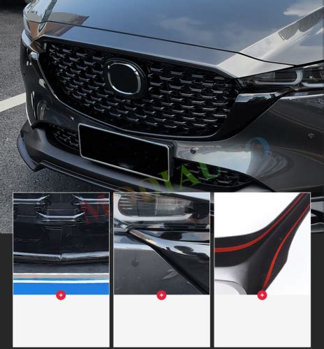 Glossy Black For 2022 Mazda Cx 5 Front Grille Grill Strips Decor Cover