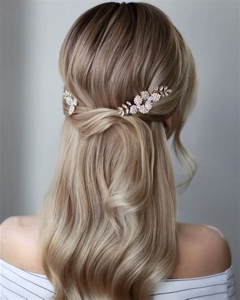 22 Half Up Wedding Hairstyles For 2022 ~ Kiss The Bride Magazine