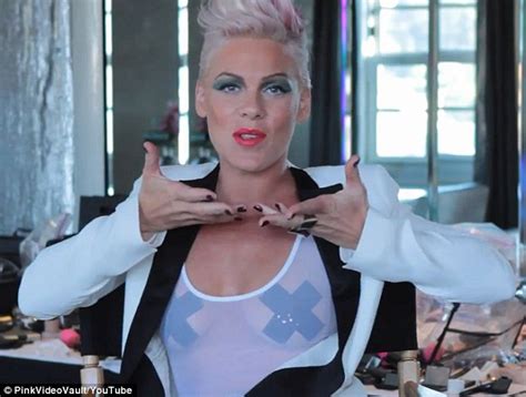 Pink Wears Duct Tape Across Her Chest As She Announces First Album