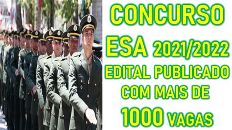 Concurso Esa 2022 Edital Publicado 1100 Vagas NÍvel MÉdio Concurso ExÉrcito Como Passar De