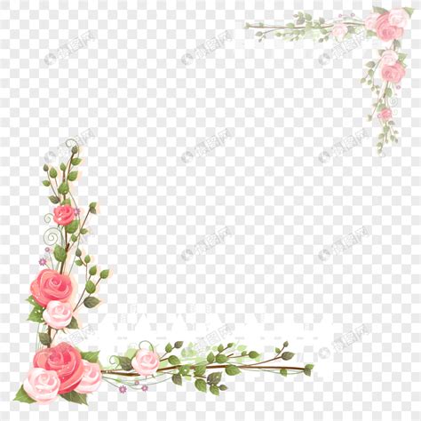 Bingkai Bunga Mawar Merah Muda Gambar Unduh Gratis Grafik 400780432
