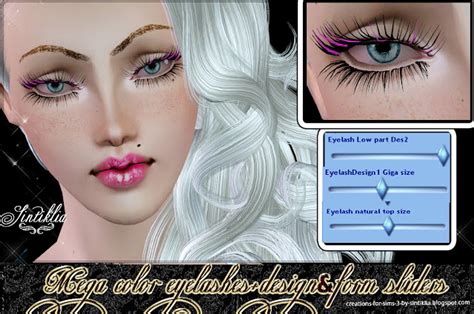 Mega Color 3d Eyelashessliders By Sintiklia For Sims 3 18 June 2013