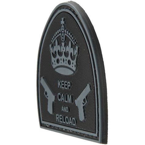 G Force Keep Calm And Reload Pvc Morale Patch Black Airsoft Megastore